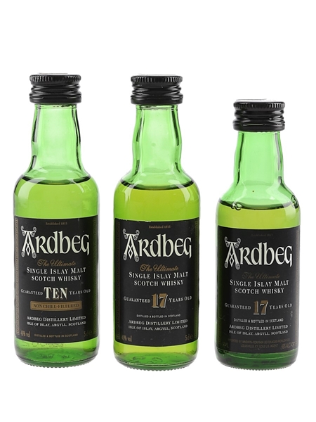 Ardbeg 17 Year Old & 10 Year Old  3 x 5cl / 40%