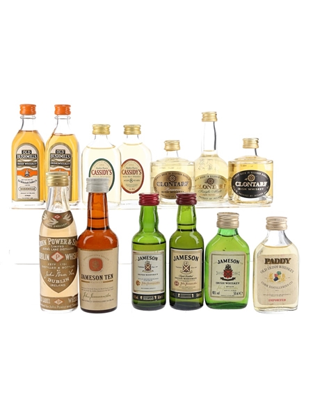 Assorted Irish Whisky  2 x 10cl & 9 x 5cl / 40%