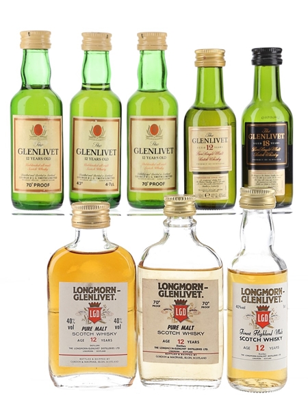 Longmorn Glenlivet 12 Year Old & Glenlivet  8 x 5cl / 40%