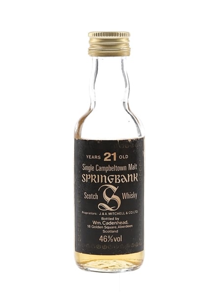 Springbank 21 Year Old Bottled 1980s - Cadenhead's 5cl / 46%