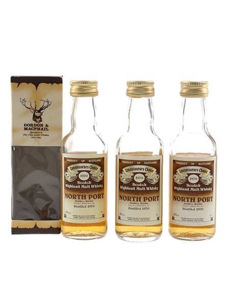 North Port 1970 Connoisseurs Choice Bottled 1980s - Gordon & MacPhail 3 x 5cl / 40%