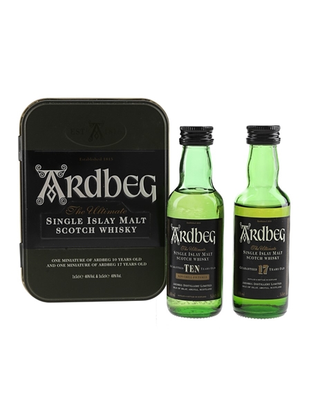 Ardbeg The Ultimate Set 10 & 17 Year Old Bottled 2001 2 x 5cl