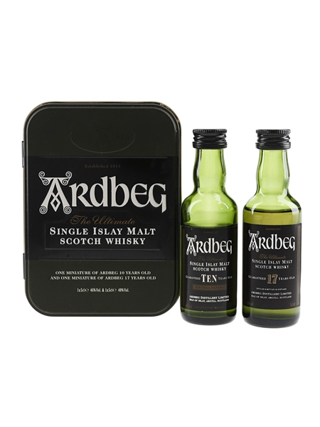 Ardbeg The Ultimate Set 10 & 17 Year Old Bottled 2001 2 x 5cl