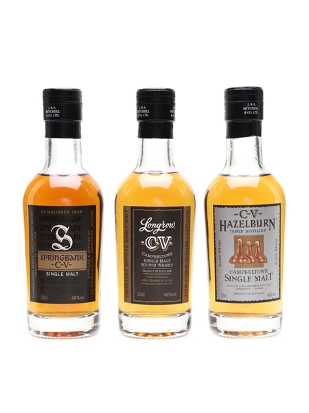 Campbeltown Malts Set Longrow CV, Hazelburn CV, Springbank CV 3 x 20cl