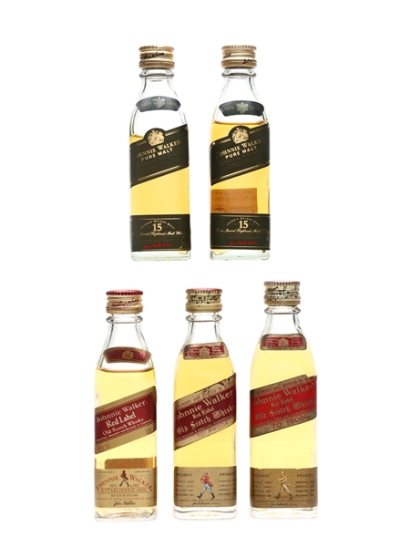 Johnnie Walker Red & Green Label  5 x 5cl