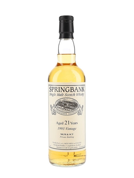 Springbank 1993 21 Year Old Bottled 2014 - Private Single Cask 70cl / 50%