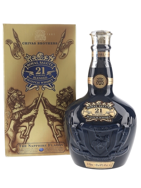 Royal Salute 21 Year Old Bottled 2012 - Blue Ceramic Flagon 70cl / 40%