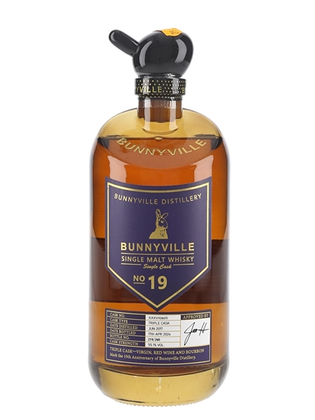 Bunnyville 2017 No.19 Single Malt Bottled 2024 - Single Cask 67cl / 55.1%