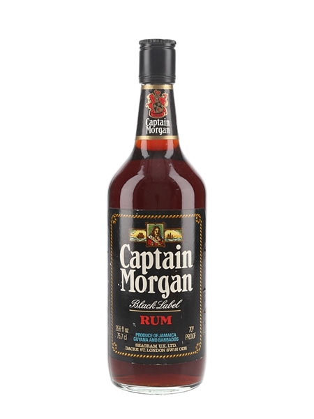 Captain Morgan Black Label Rum Bottled 1970s 75.7cl / 40%