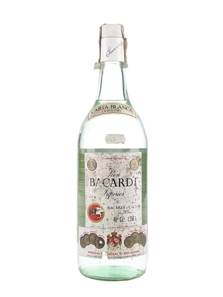 Bacardi Superior Rum Bottled 1980s - Spain 125cl / 40%