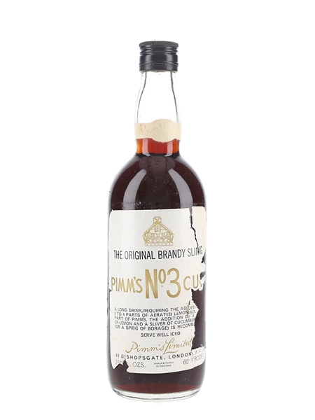 Pimm's No.3 Cup The Original Brandy Sling Bottled 1970s 75.7cl / 34.2%