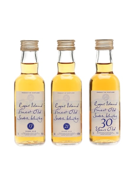 Royal Island 17, 21, 30 Year Old  3 x 5cl