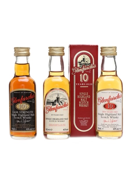 Glenfarclas 105 & 10 Year Old x 3 