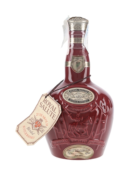 Royal Salute 21 Year Old Bottled 1990s - The Ruby Ceramic Flagon 70cl / 40%
