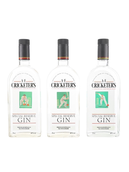Cricketer's Special Reserve Gin  3 x 75cl / 40%
