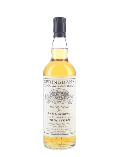 Springbank 1991 Bottled 2013 - Private Single Cask 70cl / 46.1%