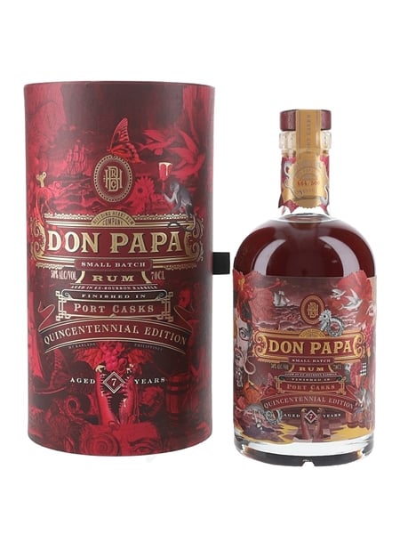 Don Papa 7 Year Old Quincentennial Edition Small Batch Rum Bleeding Heart Rum Company - Port Cask Finish 70cl / 50%