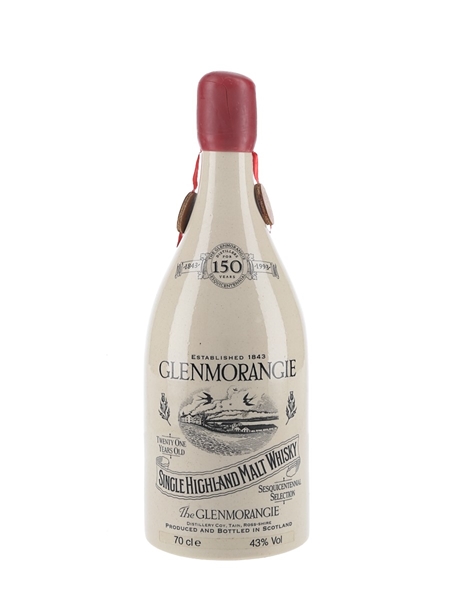 Glenmorangie 21 Year Old Ceramic Decanter 150th Anniversary 70cl / 43%