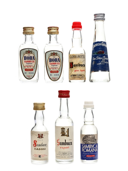 Sambuca  5 x 3.3cl, 2 x 5cl