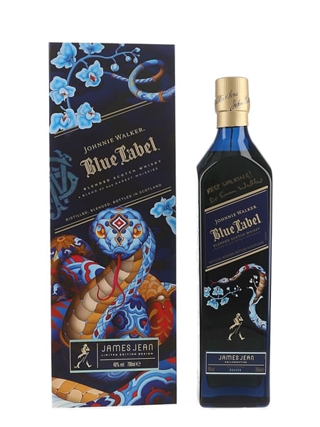Johnnie Walker Blue Label Year Of The Snake 2025 Signed Bottle & Signed James Jean Print 70cl / 40%