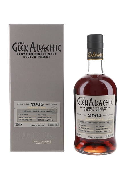 Glenallachie 2005 15 Year Old Single Cask 901042 Bottled 2021 - UK Exclusive 70cl / 63%