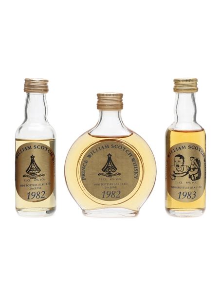 Prince William Commemorative Bottles  3 x 7.1cl / 40%