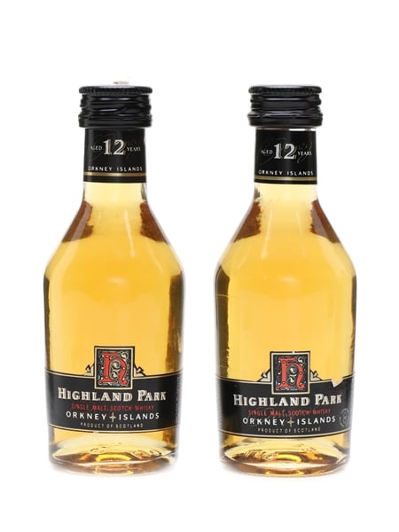 Highland Park 12 Year Old Bottled 1990s 2 x 5cl