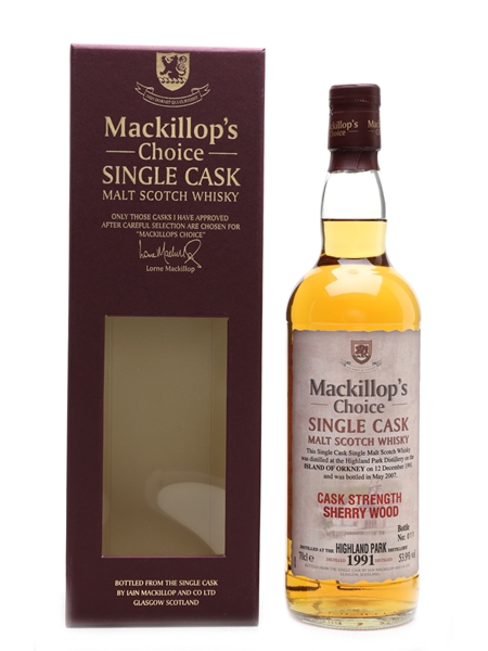 Highland Park 1991 Mackillop's Choice Bottled 2007 70cl / 53.9%