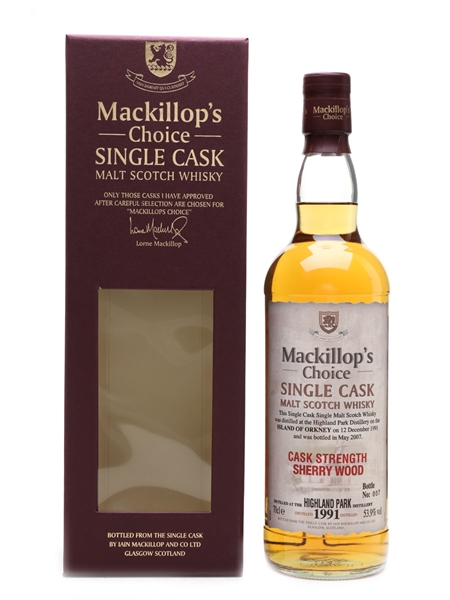 Highland Park 1991 Mackillop's Choice Bottled 2007 70cl / 53.9%