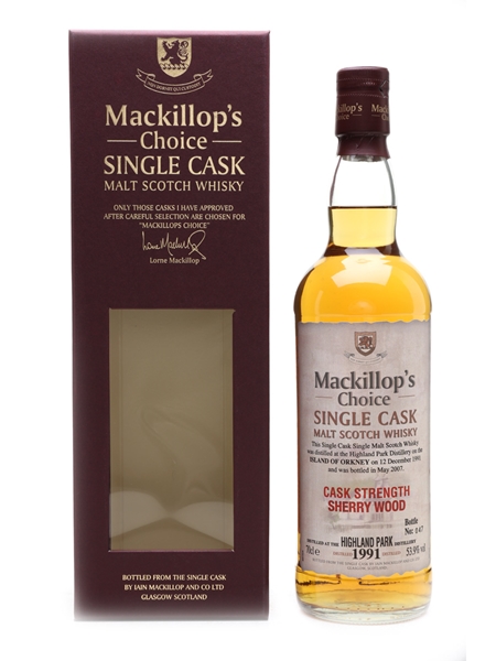 Highland Park 1991 Mackillop's Choice Bottled 2007 70cl / 53.9%