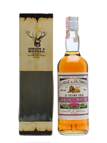 Glenlivet 21 Years Old Bottled 1980s Gordon & MacPhail 75cl