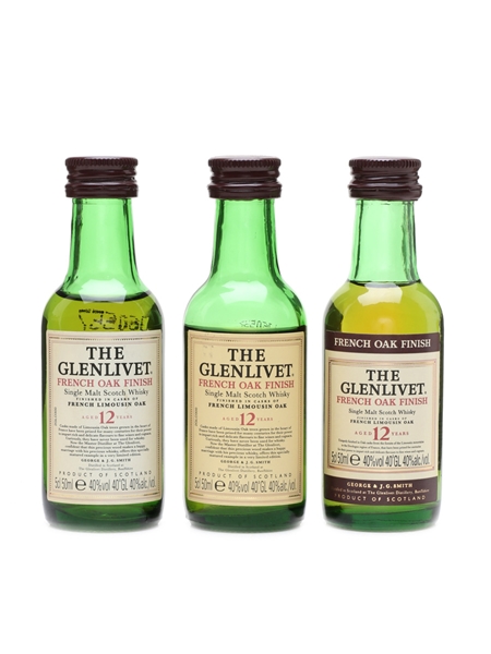 Glenlivet 12 Year Old French Oak Finish 3 x 5cl / 40%