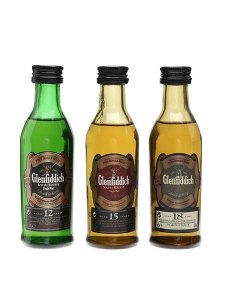 Glenfiddich 12, 15 & 18 Year Old  3 x 5cl / 40%