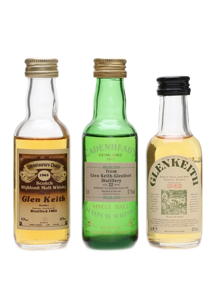 Glen Keith 1963, 1973 & 1983  3 x 5cl