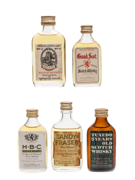 Assorted Blended Scotch Whisky  5 x 5cl