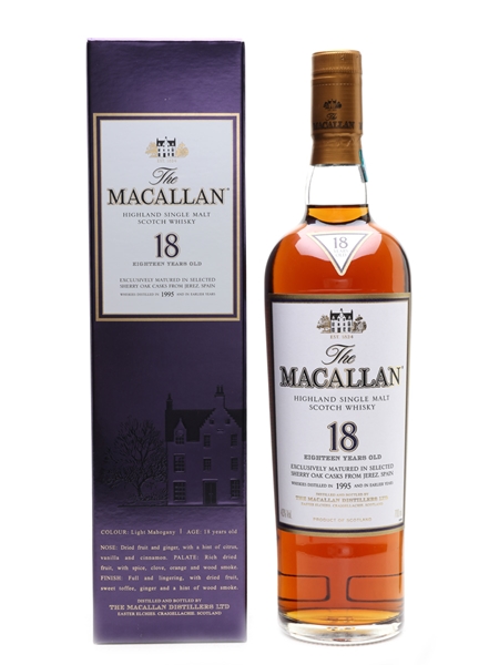 Macallan 1995 And Earlier 18 Year Old 70cl / 43%