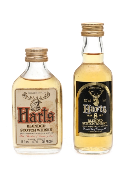 Harts Blends & 8 Year Old  2 x 5cl