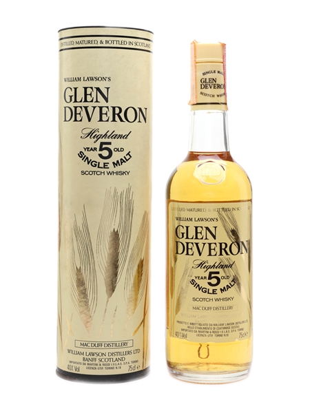 Glen Deveron 5 Year Old Bottled 1980s - Martini & Rossi 75cl / 40%