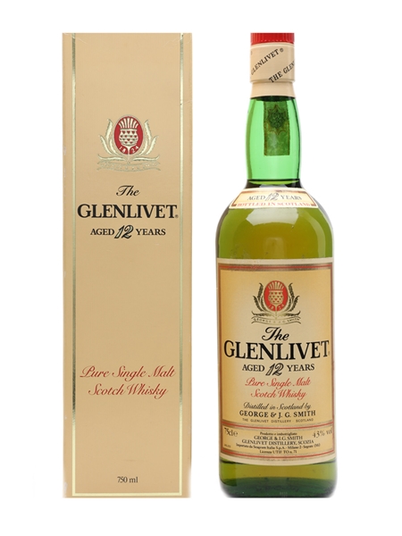 Glenlivet 12 Year Old Bottled 1980s - Seagram Italia 75cl / 43%