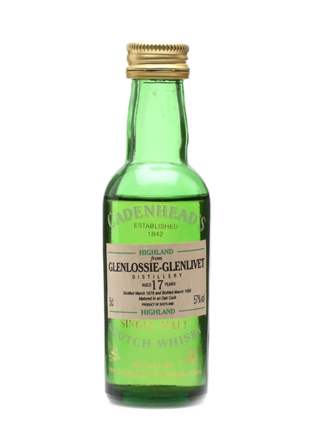 Glenlossie Glenlivet 1978 17 Year Old Cadenhead's 5cl / 57%