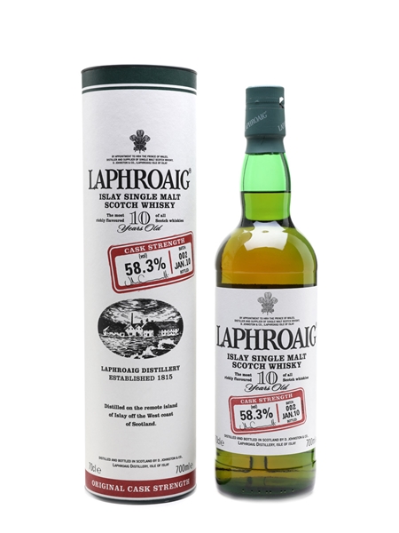 Laphroaig 10 Year Old Cask Strength Bottled 2010 - Batch 002 70cl / 58.3%