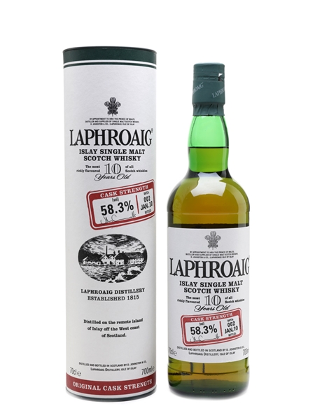 Laphroaig 10 Year Old Cask Strength Bottled 2010 - Batch 002 70cl / 58.3%