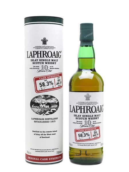 Laphroaig 10 Year Old Cask Strength Bottled 2010 - Batch 002 70cl / 58.3%