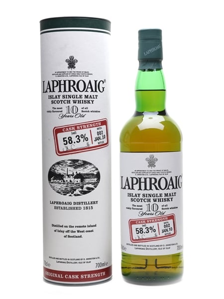 Laphroaig 10 Year Old Cask Strength Bottled 2010 - Batch 002 70cl / 58.3%