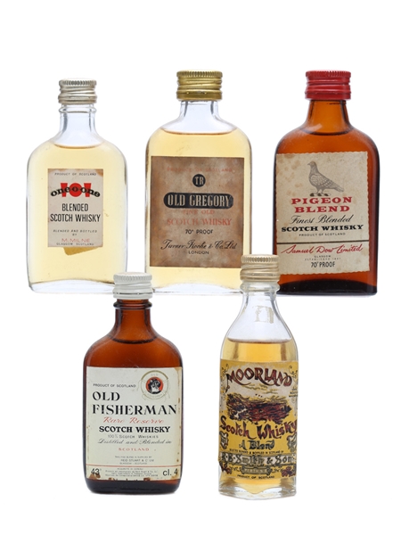 5 x Blended Scotch Whisky Miniature 