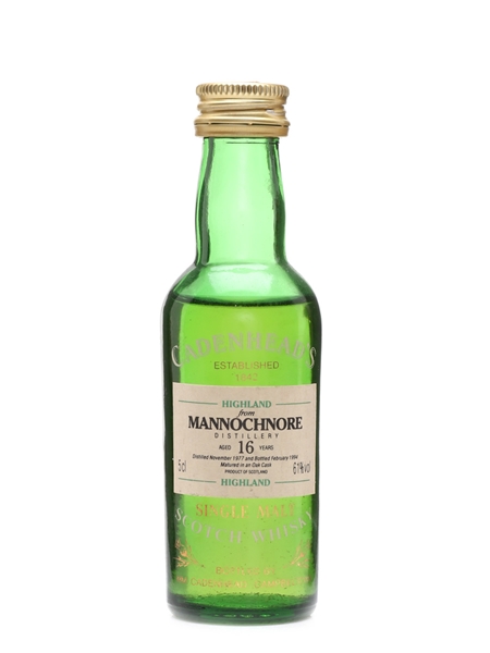 Mannochnore 1977 16 Year Old Cadenhead's 5cl / 61%