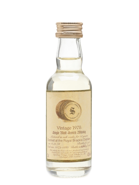 Royal Brackla 1978 14 Year Old Signatory 5cl / 43%