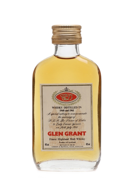 Glen Grant Royal Wedding 1948 & 1961 Bottled 1981 Gordon & MacPhail 5cl / 40%