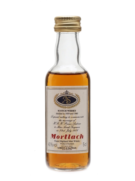 Mortlach Royal Wedding 1959 & 1960 Bottled 1986 - Gordon & MacPhail 5cl / 40%