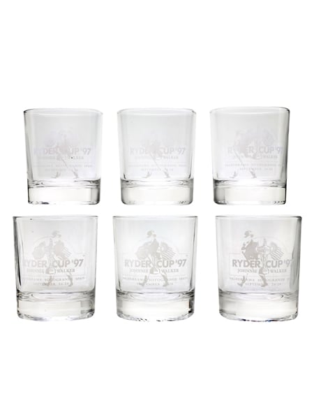 Johnnie Walker Ryder Cup '97 Tumblers Set of Six 